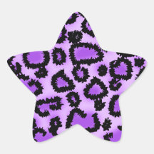 Lila und schwarzes Leopard-Druck-Muster Sticker