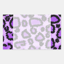 Lila und schwarzes Leopard-Druck-Muster Sticker