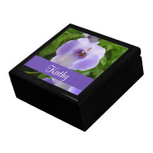 Lila und weißer Torenias Blumen-Geschenk-Kasten Erinnerungskiste