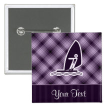 Lila Windsurfing Button