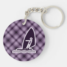 Lila Windsurfing Schlüssel Anhänger