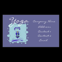 Lila Yoga-Geschäft Karte-mit Zitat visitenkarten