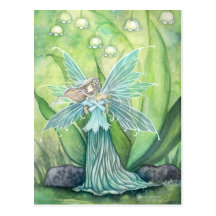 Lilie der Tal-Blumen-Fee-Postkarte
