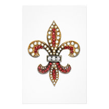 Lilien-Juwel New Orleans Flor De Lis Druckpapier