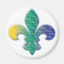 Lilien-Karneval New Orleans Kühlschrankmagnet