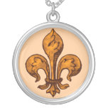 Lilien-Orange Goth Amulett