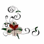 Lilien-Rolle-Rot-Skulptur Photostatue