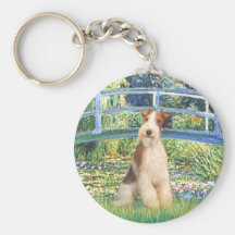 Lilien-Teich-Brücke - Draht-Foxterrier 3 Schlüsselbänder