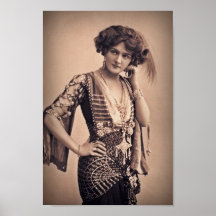 Lilien-Vintager Filmstar Plakatdruck