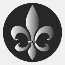 Liliensilber und schwarze Aufkleber