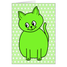 Limone grüne Katze Karte