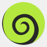 Limone grüne Locke Runde Sticker