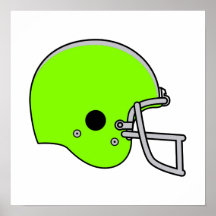 Limoner grüner Fußball-Sturzhelm Poster