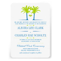 Limones und königliches Blau-Strand-Typografie lad Personalisierte Einladungskarte