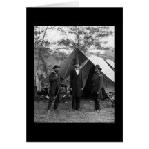 Lincoln, Pinkerton und McClernand 1862 Grußkarten