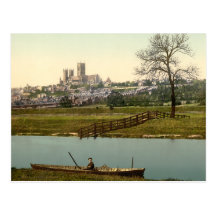 Lincoln-Stadt-Ansicht, Lincolnshire, England Postkarte