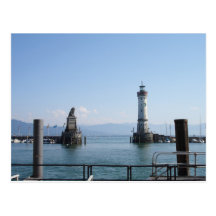 Lindau Hafenleuchtturm und -löwe Postkarten