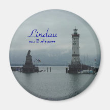 Lindau, Lindau, morgens Bodensee Kühlschrankmagnet