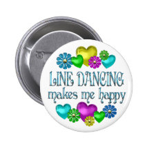 Linie, die Happinness tanzt Anstecknadelbutton