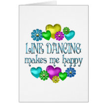 Linie, die Happinness tanzt Grußkarte