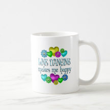 Linie, die Happinness tanzt Kaffee Haferl