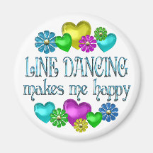 Linie, die Happinness tanzt Magnete