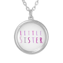 Little sister in pink pendant
