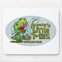 Little T Rex Oval Tante Mousepads