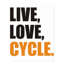 Live,Love,Cycle Postkarten