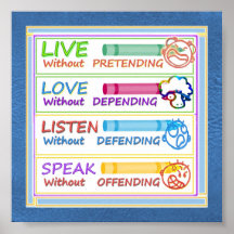 Live, Love, Listen, Speak Print