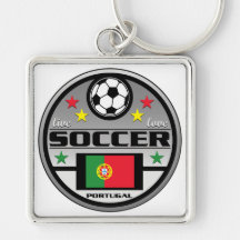 Live Love Soccer Portugal Key Chain
