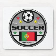 Live Love Soccer Portugal Mouse Pads