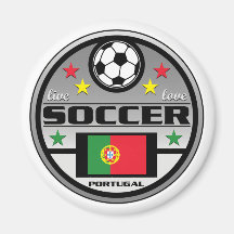 Live Love Soccer Portugal Refrigerator Magnet