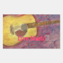 Live-Musik Rechrteckaufkleber