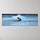 Liveleben trägt motivierend Jet-Ski Sommer Kunst z Plakat