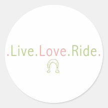 LiveLiebe-Fahrt Runder Sticker