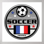 LiveLiebe-Fußball Frankreich Plakatdruck