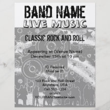 Livemusik-Konzert-Party-Band Flyerdesign