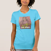 LiveZen-Musik-Mädchen-Skizze t-shirts