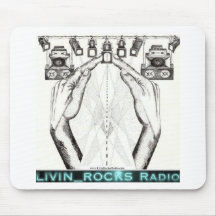 Livin_Rocks weißes Radiomousepad