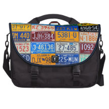 Lizenz-Teller von USA - bunte Straßen-Reise Laptoptasche