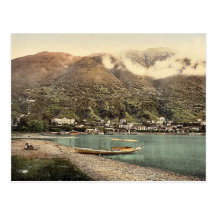 Locarno, Ansicht des Sees, Tessin, die Schweiz vin Postkarte