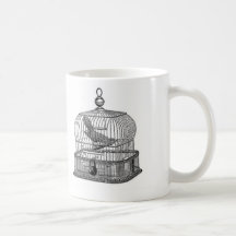 Locked & caged cuckoo bird mugs