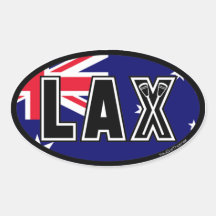 Lockere Flagge Lacrosse-Australiens Ovaler Aufkleber