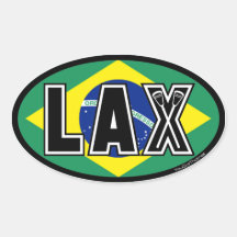 Lockere Flagge Lacrosse-Brasiliens Sticker