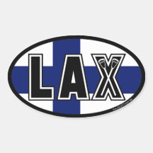 Lockere Flagge Lacrosse-Finnlands Ovale Aufkleber