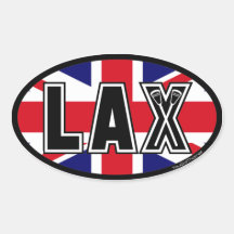 Lockere Flagge Lacrosse-Vereinigten Königreichs Ovale Aufkleber