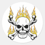 Lodernde Schädel Sticker