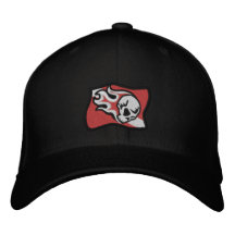 lodernde Schädeltauchenflagge Besticktes Cap