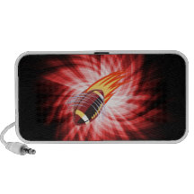 Lodernder Fußball; Rot Mini Speaker